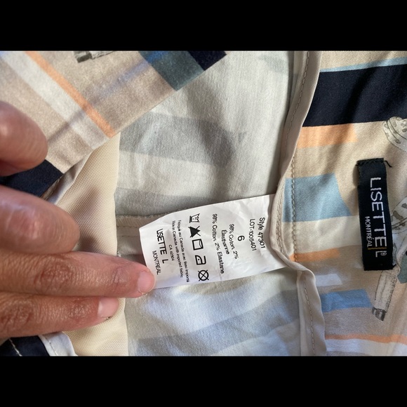 Lisette printed cotton pull on pants size 6. - Picture 5 of 5